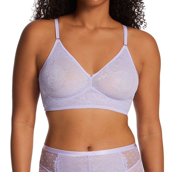 Smart and Sexy Other - Smart and Sexy Stretch Lace Triangle Wireless Bralette -  Lilac Iris  SA1451